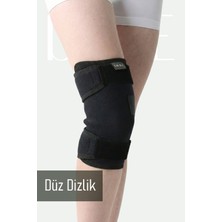 Düz Dizlik Anatomik Tasarım Ayarlanabilir Beden Geniş Beden Aralığı Diz Ağrılarına Yardımcı Diz Destekleyici Siyah