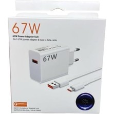67W Type-C Şarj Adaptörü ve Kablo Seti, Saniye Gösterir Turbo Hızlı Şarj Göstergeli,iphone Ile Uyumlu ve Uyumlu Duvar Tipi Adaptör