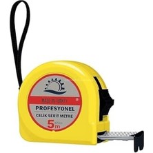 Eco Lounge Çelik Şerit Metre, 5 Metre, 25 mm Genişlik, Otomatik Kilitli, Askılı, Dayanıklı Gövde, Otomatik Geri Sarma, Profesyonel Ölçüm Aleti