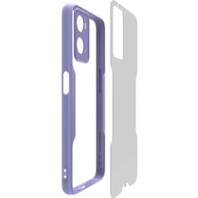 Oppo A96 Kılıf Mat Kamera Korumalı Platin Silikon