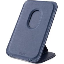 Eco Lounge Walletmag Stand Deri Cüzdan, Uyumlu Kartlık (Mavi)