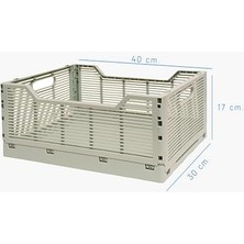 Eco Lounge Katlanabilir Çok Amaçlı Taşıma, Masa Kasaları Saklama Kutusu, Plastik Istiflenebilir, Yatak Odası Ofis Banyo Tuvalet Malzemeleri Kozmetik Için Pastel Kasalar 2 Adet (Açık Yeşil, Large)