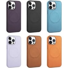 Psr Aksesuar Siyah Pu Deri Şarj Özellikli Derix Kılıf-Siyah 14 Pro Max ile Uyumlu