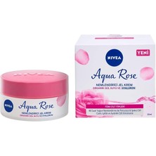Aqua Rose Hyaluron ve Organik Gül Suyu Içeren Nemlendirici Jel Yüz Kremi, 50 Ml, 48 Saat Yoğun Nemlendirme, Tüm Cilt Tipleri Için, Işıltılı, Pürüzsüz Cilt