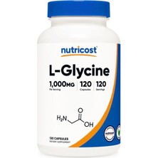 Nutricost L-Glycine 1000 Mg | 120 Kapsül | Amino Asit Takviyesi