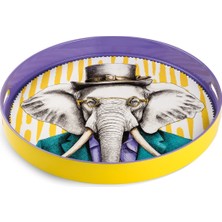 Egan Italy Human Fil Desenli Yuvarlak Tepsi 37,5 cm