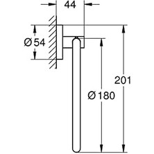 Eco Lounge Start Halka Havluluk, Duş/banyo Aksesuarları, Krom, 41174000