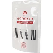 Eco Lounge Şarj ve Veri Aktarım Kablosu 20V5A, Type C'den Type C'ye, 100W, Çift Kat Örgülü (Gri, 2 Metre)