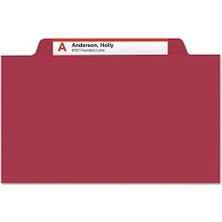 Eco Lounge Sınıflandırma Dosyası Klasörü, 1 Bölücü, 2 "genişletme, 2/5-Kesim Sekmesi, Mektup Boyutu, Kırmızı, Kutu Başına 10 (13703)