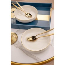 Eco Lounge Porselen 2'li 20 cm Kase Altın File