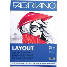 Eco Lounge Fabriano Layout A4-75 Gr. Pürüzsüz ve Geçirimsiz Markör Kağıdı - Blok