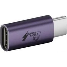 Eco Lounge Type-C To Type-C Data Blocker - Veri Engelleyici Mor Otgbc