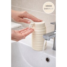 Toyfest Krem Plastik Sıvı Sabunluk | Pompalı El Sabunu & Bulaşık Deterjan Dispenseri