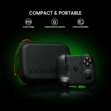 X4 Aileron Bluetooth Mobile Gaming Controller For With Hall Effect Joysticks - Split With Carrying - Play Immortal, Minecraft, Fortnite, Trigger 2 & More