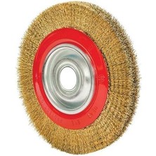 Eco Lounge Dairesel Fırça, Pirinç Telli Saçaklı, 150 mm Çapında, Endüstriyel Metal Işleme Için, Model SGS796