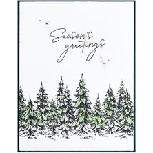 Eco Lounge Season's Greetings Evergreens Pres Plakası, Metal