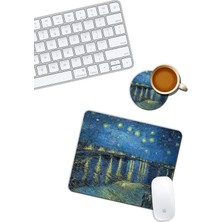 Eco Lounge Plajda Yıldızlı Gece Mouse Pad ve Bardak Altlığı Set