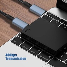 Eco Lounge 40GBPS 240W 4.0 Thunderbolt Type-C To Type-C Şarj, Data ve 8k 60Hz Görüntü Aktarım Kablosu Tip C 50CM ZR848