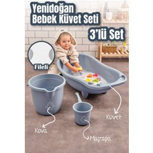 Mavi Concept З'lü Set Fileli Yenidoğan Küvet Seti