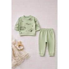 The Nest Kids Fresh Olive Premium Organik Pamuk Doğal Yeşil Tonlu Bebek Alt Üst Takım