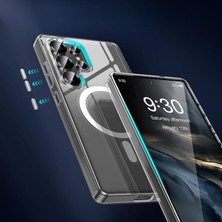 Galaxy S25 Ultra Için Kılıf Kamera Korumalı ile Uyumlu Şarj Özellikli Şeffaf Silikon Kılıf (Şeffaf, Galaxy S25 Ultra)