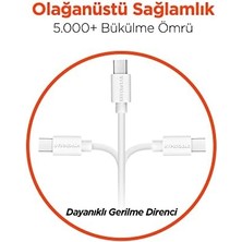 Eco Lounge Micro USB Şarj ve Senkronizasyon Kablosu, Beyaz