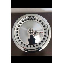 Yk Ford Courier / Tourneo / Connect 16 Inç Uyumlu 1.sınıf Kalite Krom Kaplama Jant Kapağı 4'lü Takım Amblem Hediyeli