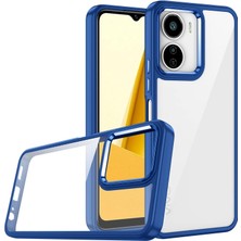 Y16 Kılıf Renkli Kenar Arkası Şeffaf Flora Silikon