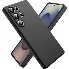 Galaxy 24 Ultra Kılıf 6.8" ile Uyumlu, Ince Sıvı Silikon Cep Telefon Kılıfı, Mikrofiber Astar Iç Yüzey, Darbe Emici Kapak, Kolay Temizlenebilir Phone - Siyah