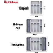 Eco Lounge Kaşıklık Çekmece Içi Ayarlanabilir Açılabilir Bıçak Kaşık Çatal Çekmece Içi Düzenleyici Kayar Kaşıklık