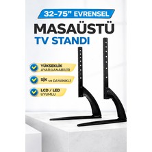 Mdstech 32-75" Evrensel Masaüstü Tv LCD LED Standı Sabit Ekran Yükseklik Ayarlanabilir Şık Dayanıklı Tasarım