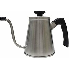 Barista Kahve Gooseneck Kettle - Çelik Kahve Demleme Dripper Kettle - Indüksiyonlu - Paslanmaz Çelik - Slim - 800 ml