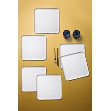 Eco Lounge Blue Stripe 6 Kişilik Servis Seti 28X28CM