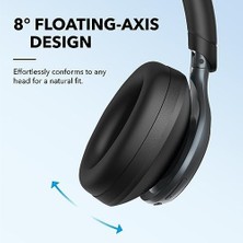 By Space One Aktif Gürültü Önleyici Kulaklık 2 Kat Daha Güçlü Insan Sesi Azaltma 40 Saat Anc Çalma Süresi Uygulama Kontrolü Ldac Rahat Uyum Net Aramalar Bluetooth 5.3 Siyah