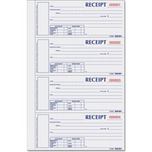 Eco Lounge Numbered Money Receipt Kitap, 6 – 7/8 x 2 3/4, Three-Parça, 200 FORMS