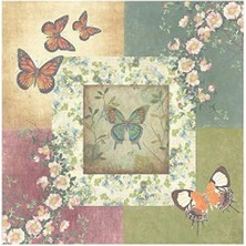 Eco Lounge Mixart Transfer Koyu Zemin 25X25 cm 6007K