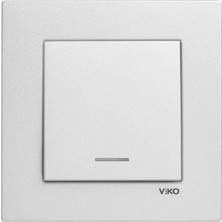 Eco Lounge Metalik Beyaz Işıklı Anahtar Çabuk Bağlantı Vakumlu Paket