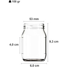 Eco Lounge 190 ml Şeffaf Kavanoz 190 cc Konserve Metal Kapaklı Cam Kavanoz 6 Adet