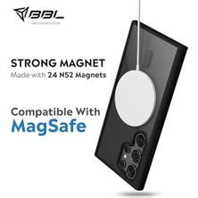 Için Kılıf Kamera Korumalı Şarj Özellikli Şeffaf Renkli Kılıf (Siyah, Galaxy S23 Ultra)