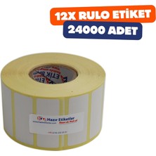 Eco Lounge Eko Termal Etiket 50MM x 20MM Ruloda 2000 Adet Toplam 24000 Adet 12 Rulo 40MM Çapında Direk Termal Transfer Etiketi