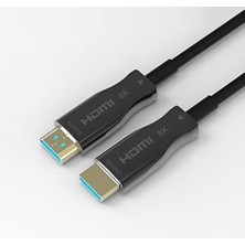 Eco Lounge Ultra Sertifikalı Aoc Fiber HDMI 2.1 Kablo - 48GBPS, 8k 60Hz, 4K 120Hz, 4K 60Hz, Earc, Hdr, D-Hdr, Hdcp2.3, Dolby Vision, Dolby Atmos (10 Metre)