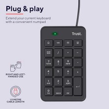 Eco Lounge 22221 Xalas USB Sayısal Mini Klavye, Siyah