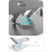 Eco Lounge 360 Derece Sonsuz Pozisyonda Dönebilen Katlanabilir Metal Alaşımlı Yükseklik ve Açı Ayarlı Kaydırmaz Telefon ve Tablet Standı (Tablet Standı N03)