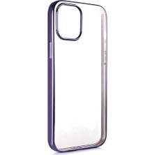 12 Mini / 13 Mini Uyumlu Glitz Ultra-Thin Transparent Protective Soft Tpu Kapak (Mor, 12 Mini / 13 Mini)