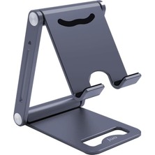 Eco Lounge Juo Alüminyum Katlanabilir Metal Masaüstü Telefon Tutucu Standı Uzay Grisi