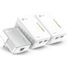 Eco Lounge TL-WPA4220T Kıt, AV600 300MBPS Kablosuz Tak Kullan 2 Lan Portlu 300M Mesafeli Menzil Genişletici 3’lü Powerline Adaptör