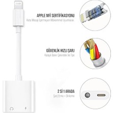 Eco Lounge Lightning To 3.5mm & Lightning Dönüştürücü | Çift Çıkış Adaptörü | Yüksek Ses Kalitesi ve Hızlı Şarj | Kulaklık Desteği | Şık ve Dayanıklı Tasarım