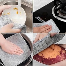 Eco Lounge 5’li Çizilmez Naylon Tel Bulaşık Bezi – Islak ve Kuru Kullanıma Uygun, Çok Amaçlı Temizlik Bezi – Tencere, Tava, Tezgah ve Yağlı Yüzeyler Için