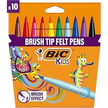 Eco Lounge Kids Visaquarelle Fırça Uçlu Boya Kalemi 10 Renk, Fırça Başlı Esnek ve Yumuşak Uç, Yıkanabilir Su Bazlı Boya