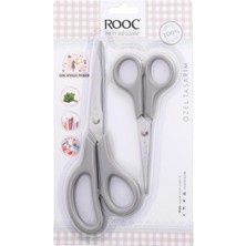 Eco Lounge Premium Serisi Ergonomik Saplı Çelik Gıdaya Temasa Uygun 2'li Mutfak Makası, Gri